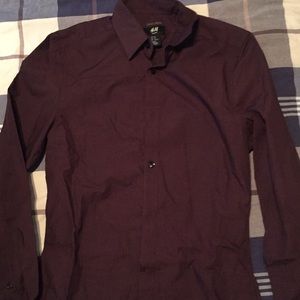 Burgundy dress shirt